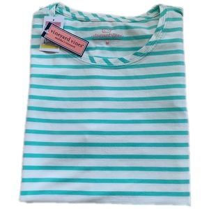 Vineyard Vines Striped Simple Crewneck Tee